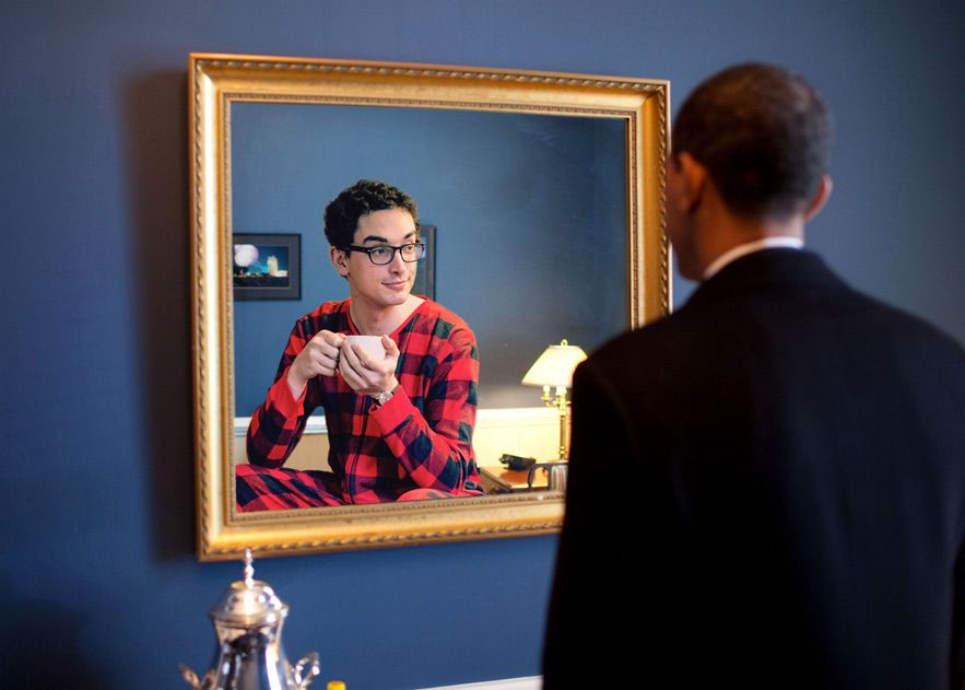 Obama and pajama boy ... photo obama_mirror_pajama_boy_zps7f67c0ee.jpg