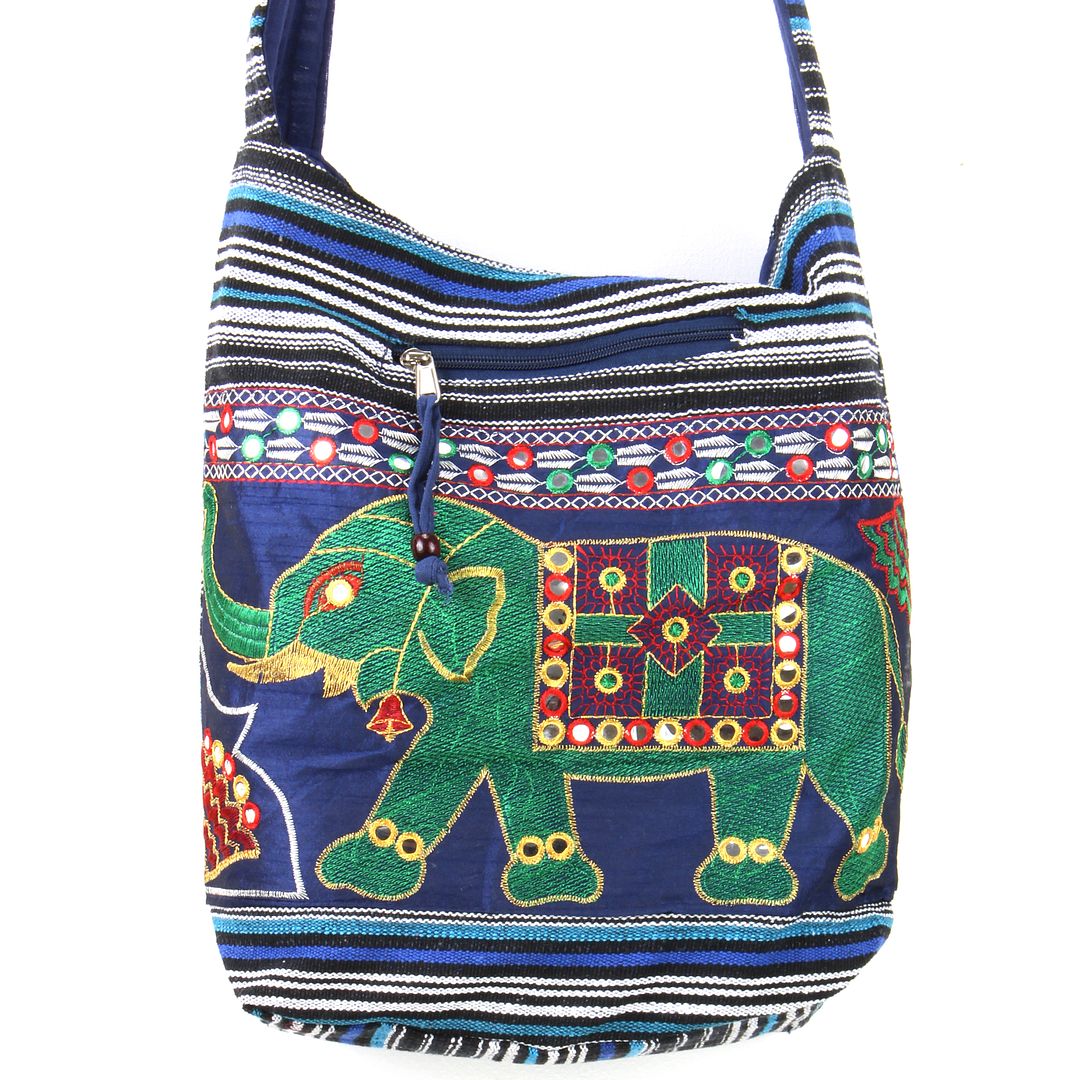 Borsa a tracolla elefante messenger tracolla tracolla borsa a mano zaino hippie hobo - Foto 5 di 20