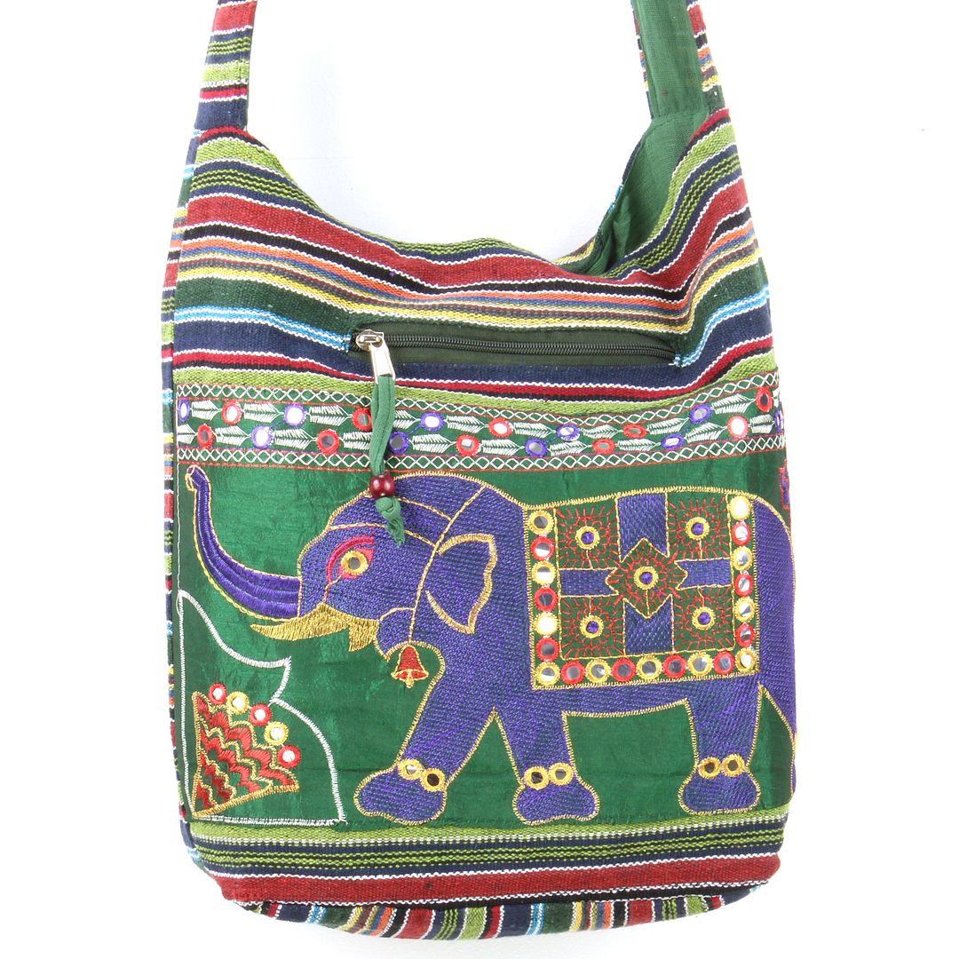 Borsa a tracolla elefante messenger tracolla tracolla borsa a mano zaino hippie hobo - Foto 7 di 20