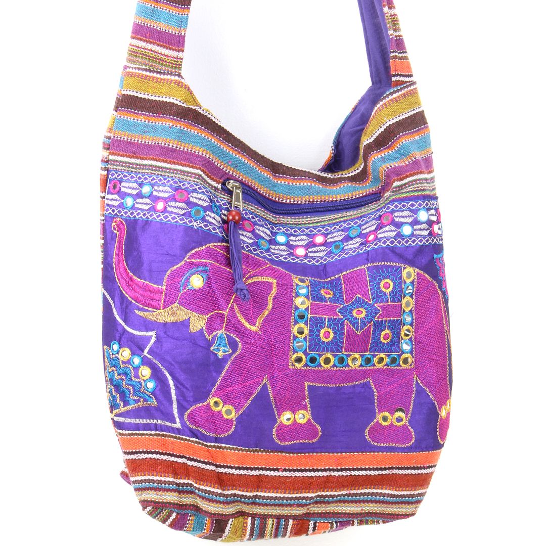 Borsa a tracolla elefante messenger tracolla tracolla borsa a mano zaino hippie hobo - Foto 18 di 20