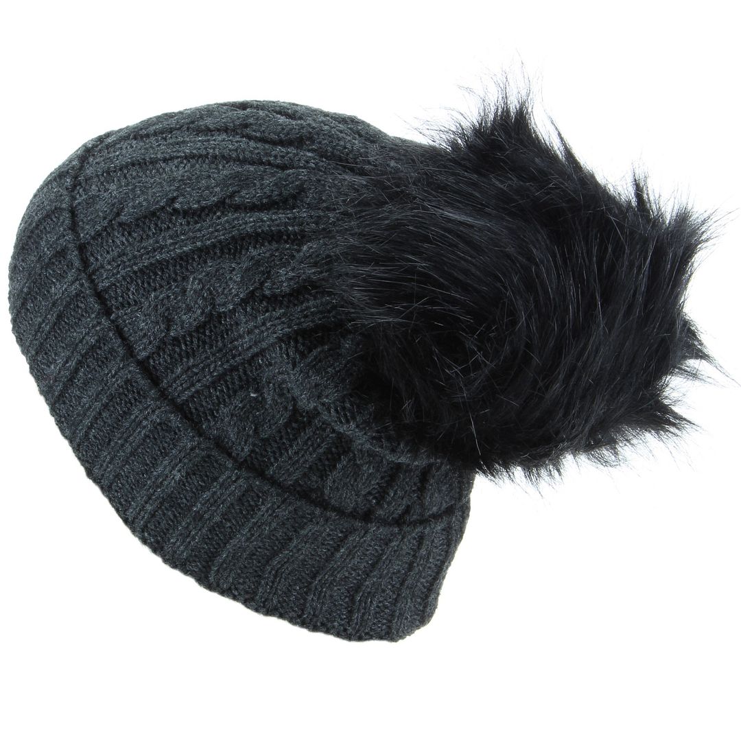 DGHMZ Gorro Invierno Hombre Invierno Mujeres Pom Pom Gorros De Punto C/álido Bobble Girl Fur Pompom Sombreros Pompon Casual Hat Cap