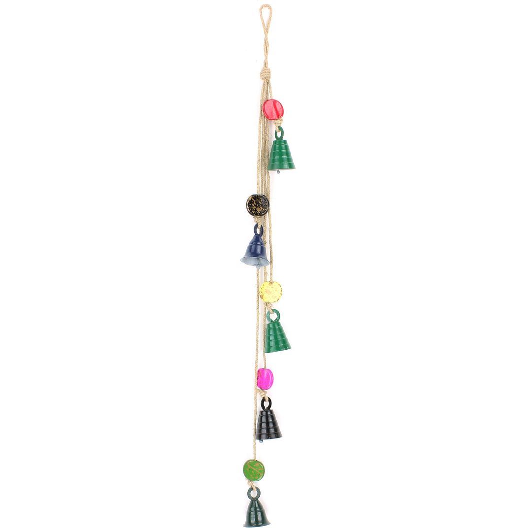 Hanging Mobile Decoration String Beads BELLS LOUDelephant Colourful Hand Painted - Picture 8 of 9