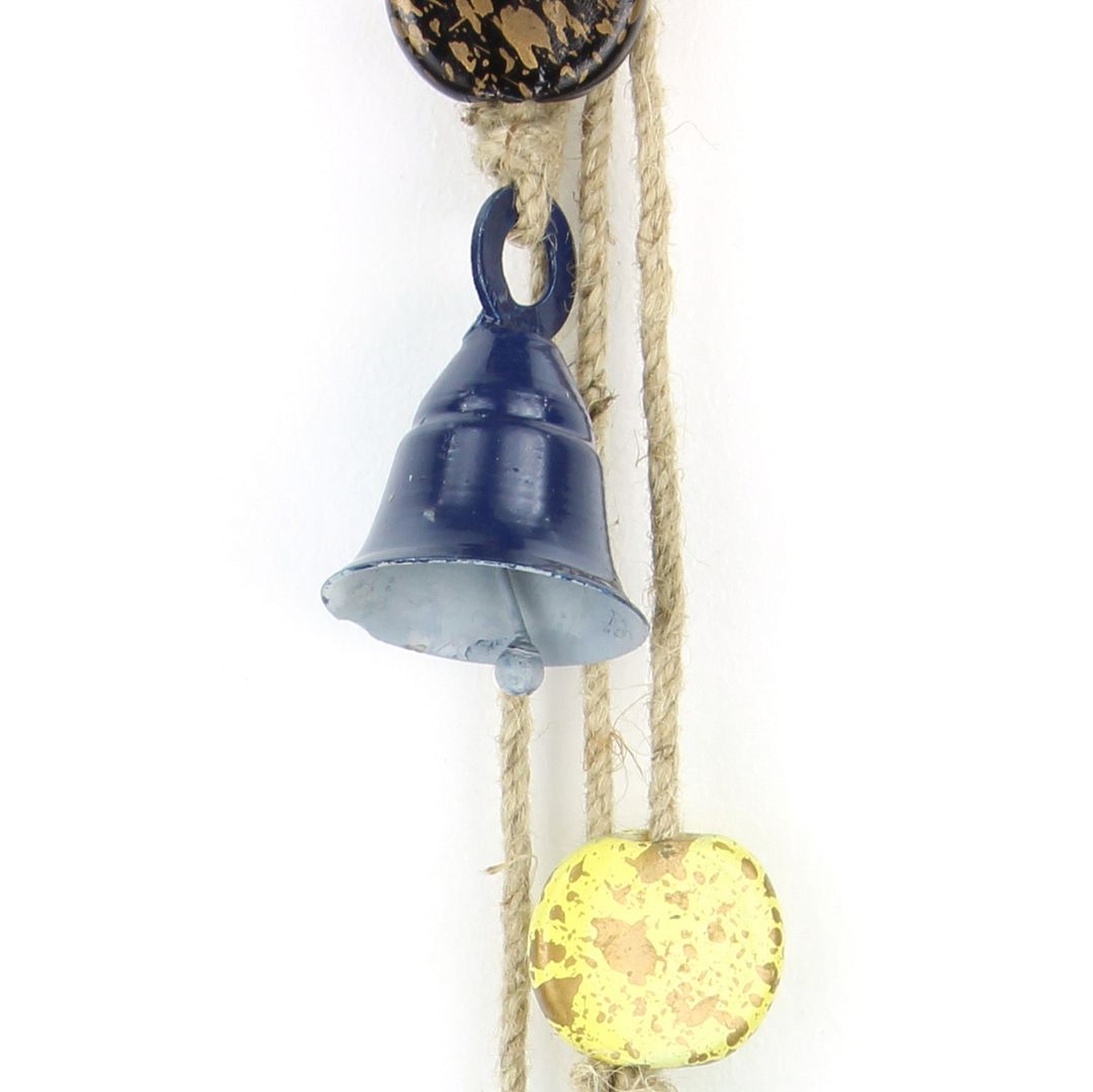 Hanging Mobile Decoration String Beads BELLS LOUDelephant Colourful Hand Painted - Picture 9 of 9