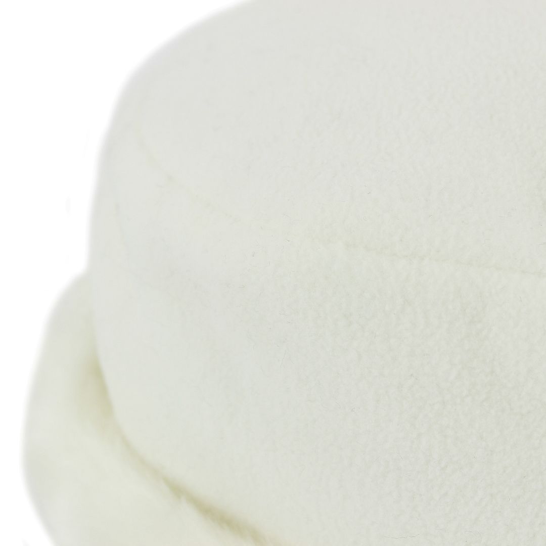 Ladies Fleece Hat Faux Fur Trim Hawkins Womens Winter Warm Ski BLACK WHITE