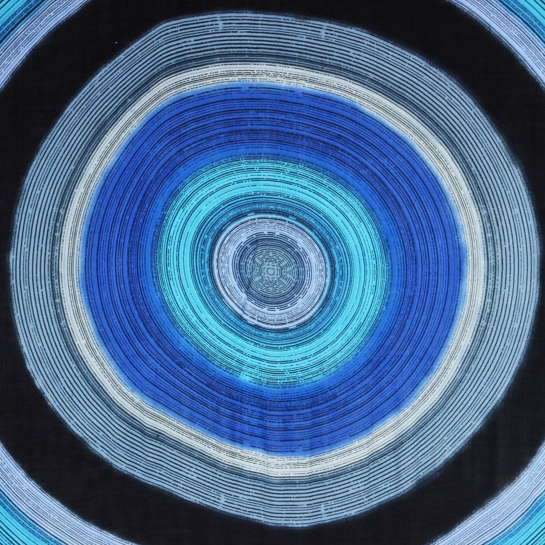 Sarong Wrap Skirt Beachwear Swim Cover Dress Circles Print Scarf Rayon - Picture 3 of 7