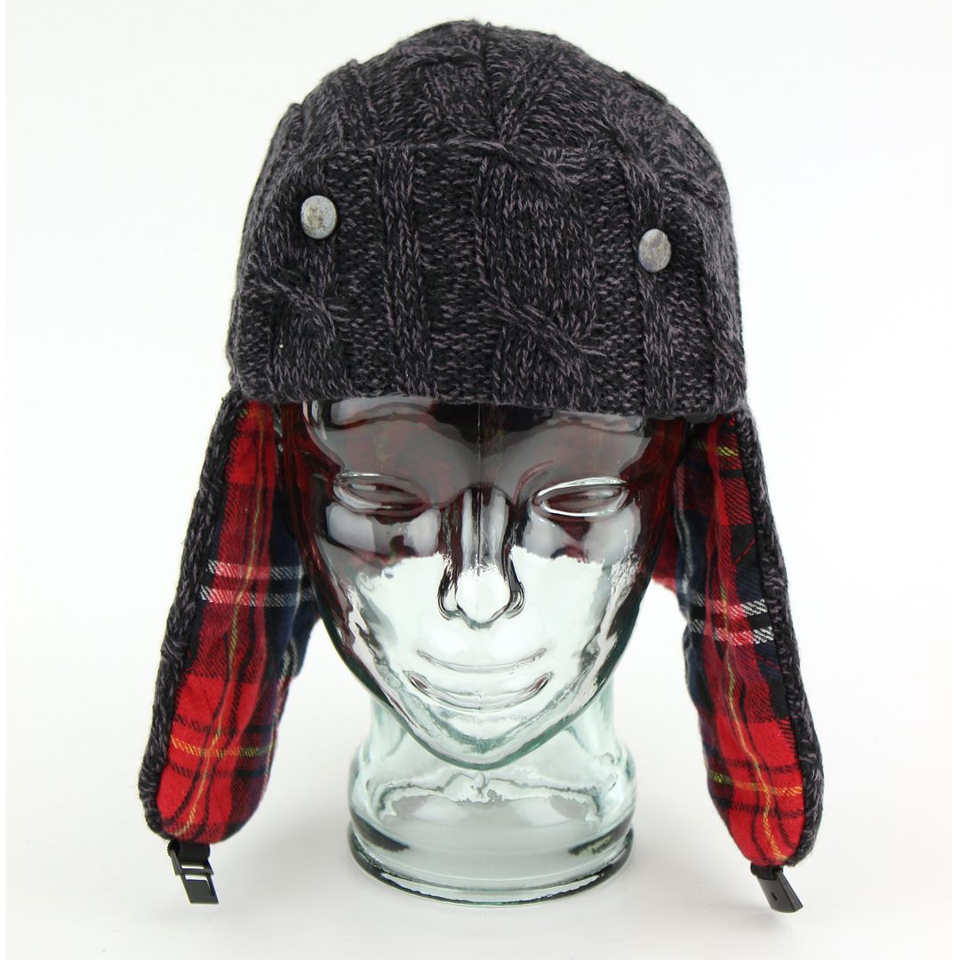 plaid trapper hat mens