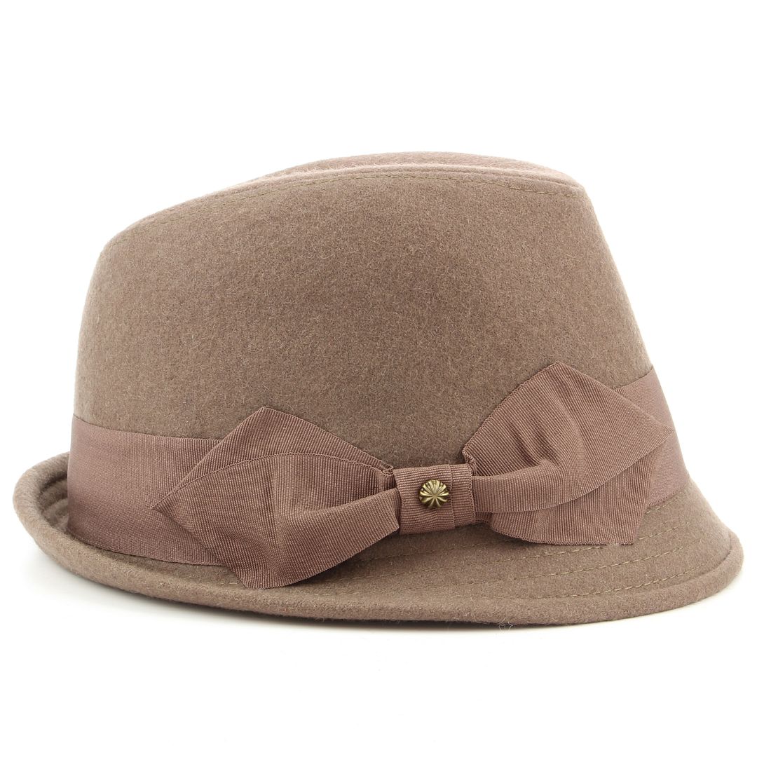 Wool Trilby Hat Felt Womens Hawkins Short Brim Bow Ladies Cap RED BROWN BLUE eBay