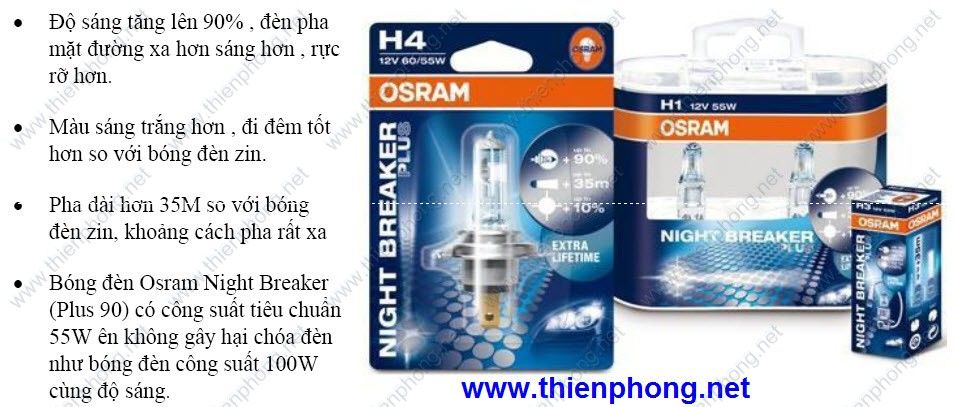 công ty thiên phong chuyên cung cấp bóng đèn OSRAM siêu sáng và siêu tiết kiệm