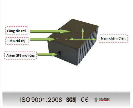 Thiết kế bền chắc của Thiết bị định vị chạy pin cực khủng T355, chống sock