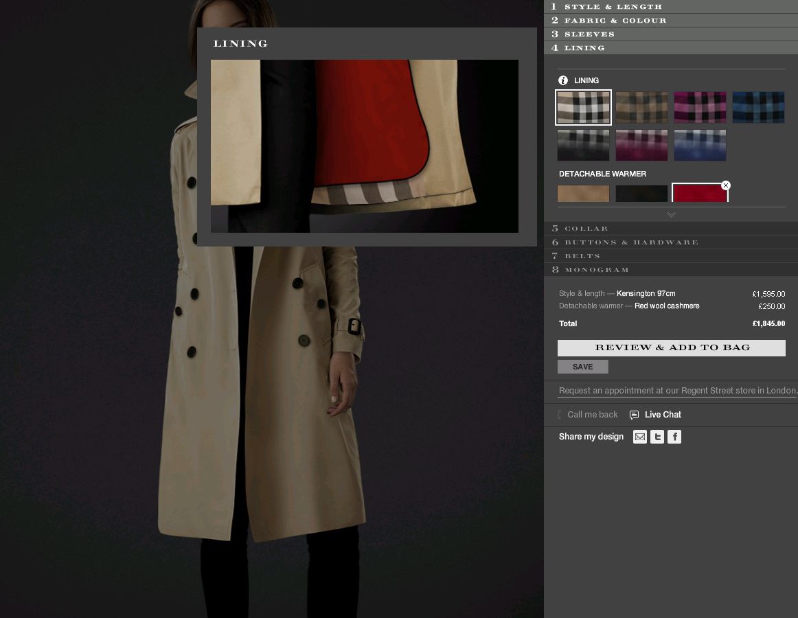 burberry bespoke trench