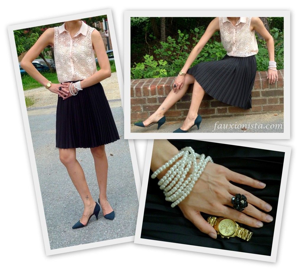 Fauxionable Outfit - ZARA Embroidered Top Formal, Jason Wu Target Black Pleated Skirt Fauxionable Outfit - ZARA Embroidered Top Formal, Jason Wu Target Black Pleated Skirt