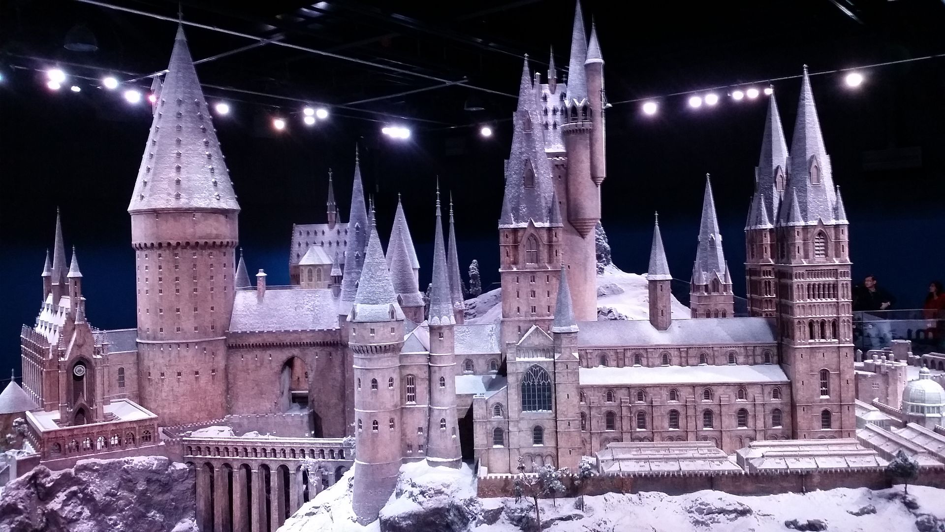 Hogwarts in snow, Harry Potter World Studio Tour, England, Watford