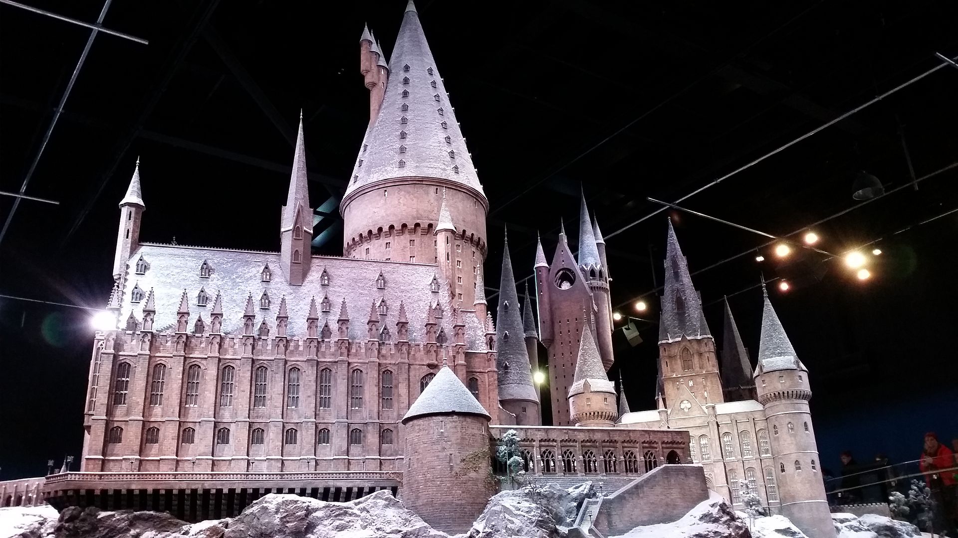 Hogwarts in snow, Harry Potter World Studio Tour, England, Watford