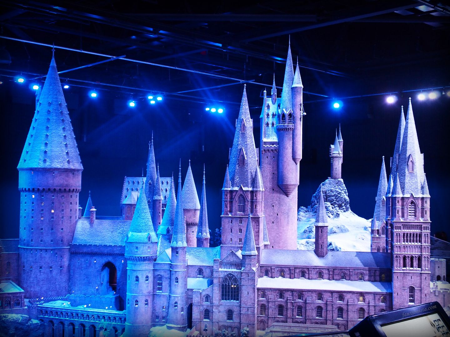 Hogwarts in snow at Harry Potter World Studio Tour, Watford, 