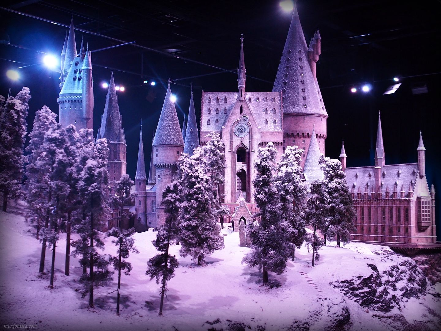 Hogwarts in snow Harry Potter World Studio Tour, England, Watford