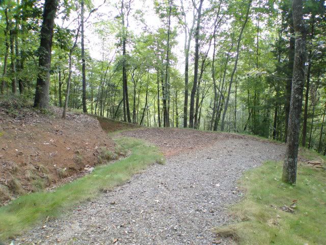 The home site has been rough graded for you, and the gravel road is in place, Franklin NC Real Estate, Little Tennessee River Land, Otto NC Real Estate