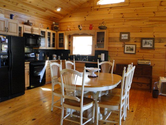 There are harwood floors and wood walls throughout the entire home, Franklin NC Cabin for Sale, Mountain Cabins for Sale in Macon County