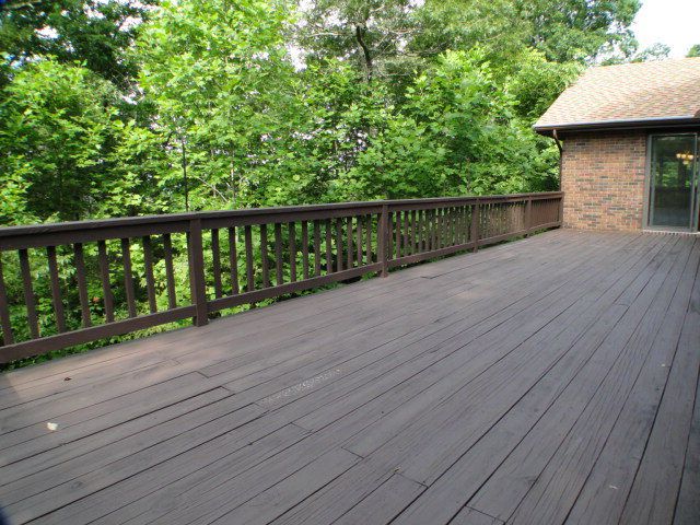 Privacy and a view in the winter from the large deck, Otto NC Homes for Sale