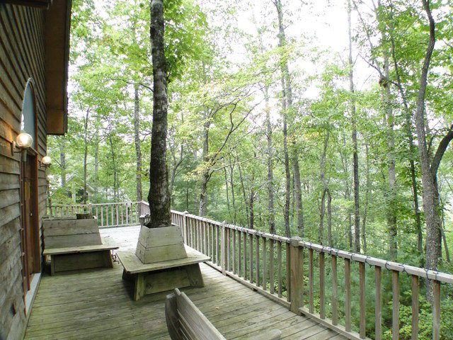 What a great deck to entertain friends in your own mountain cabin, Otto NC Real Estate, Otto NC Realty, Otto NC Homes for Sale, Otto NC Properties