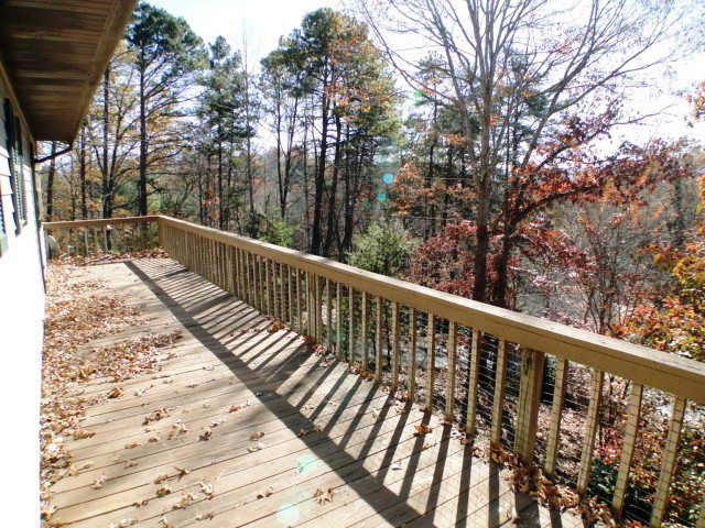 The home is clean and has a nice view from the large deck