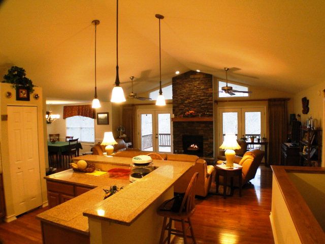 The home has a nice open floorplan where you can entertain in style, 3 bedroom home for sale in Franklin NC, Franklin NC Family Home for Sale