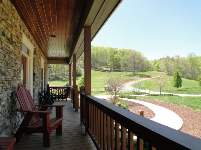 Beautiful grounds and views from every window in this gorgeous home, Franklin NC Homes for Sale, Western NC Mountain Properties