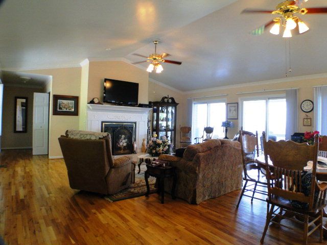 This home has two living areas, a living room upstairs and a family room downstairs... and both have fireplaces with wood-burning inserts!