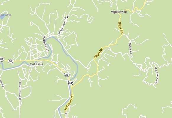 Map of Ellijay Township Franklin NC