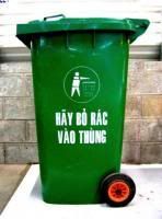 Bán thùng rác công cộng loại có bánh xe và nắp đậy giá sỉ.